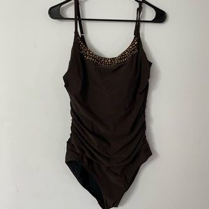 Lands End Size 16 One Piece Swim Suit